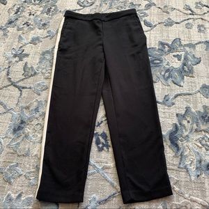 NWT Old Navy Black Pants with White Stripe Size 4